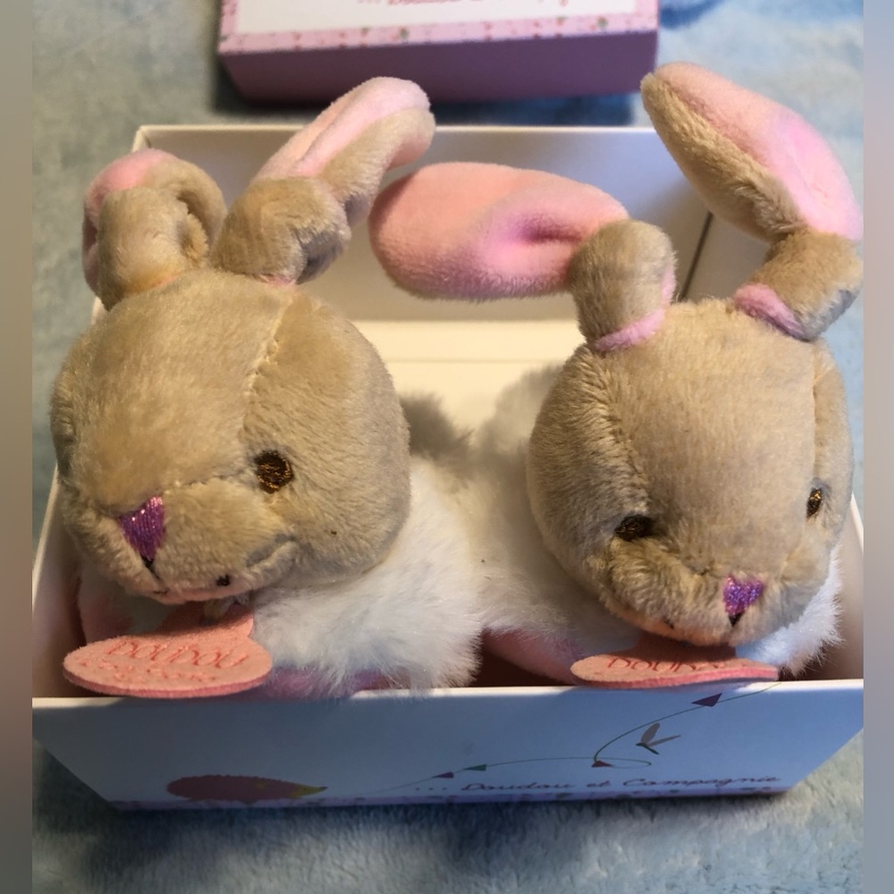 Baby Bunny booties with bells